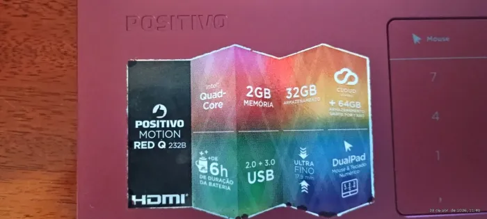 Notebook positivo motion Q232B