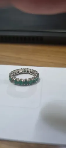 Anel de Platina e Esmeralda Colombiana 