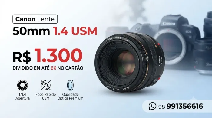 Lente Canon 50mm USM