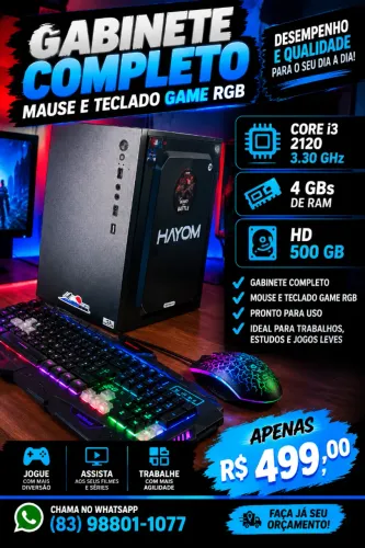 Gabinete Conpleto Trbalhos Estudos Jogos ((Aceitamos Cartoes Ou Pix))