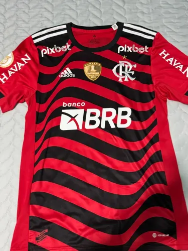 Camisa uniforme 3 Flamengo 2022 original com patch originais