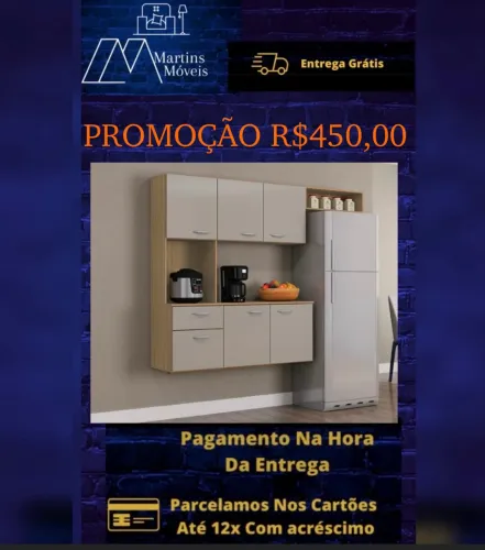 GRANDE PROMOÇÃO COZINHA ISIS 1.80 MARROM ENTREGA GRÁTIS ACEITA CARTÃO