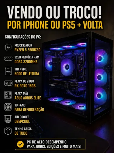 VENDO OU TROCO PC GAMER DE ALTA PERFORMANCE
