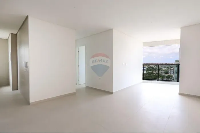 Apartamento com 58m com 2 quartos, varanda, cozinha e área de serviços. Lazer completo.