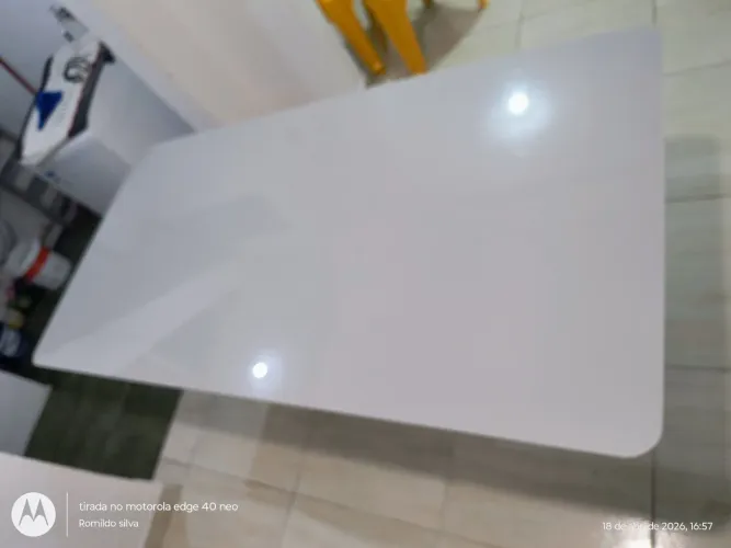 Mesa de jantar tampão de vidro 