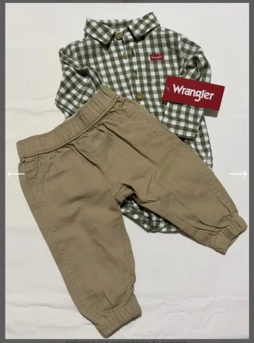Kit Body Com Calça Para Bebês Wrangler