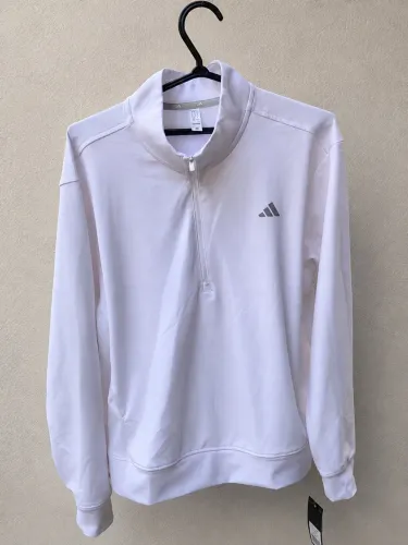 Adidas Feminina 1/2 Zip Branca - UPF 50 (Edição Golfe)