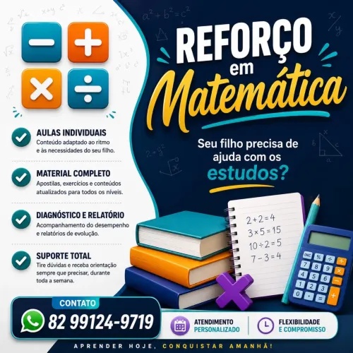 Reforço e aulas de matemática
