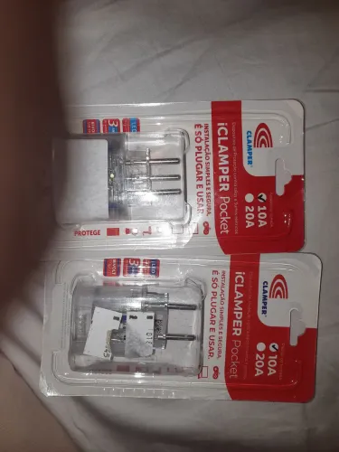 Par de Filtros de linha IClamper (1 com padrão 3 pinos e outro com padrão 2 pinos)