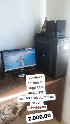 Pc Intel i5 13a Geração 16gb DDR4 480gb ssd