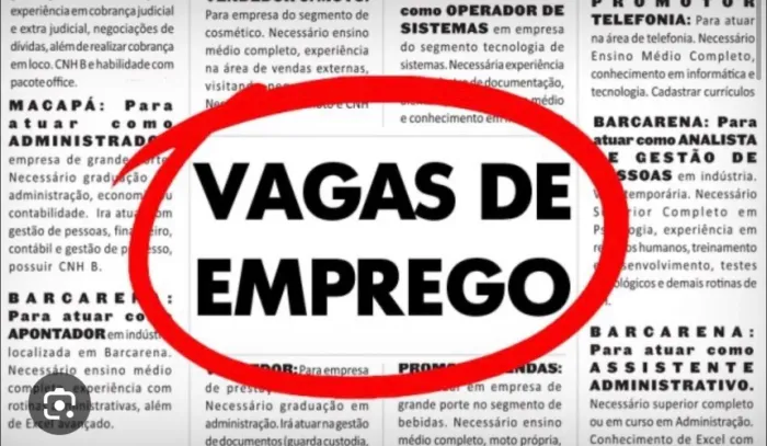 VAGAS DE EMPREGO