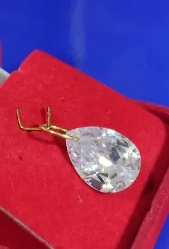 Pingente Zircônia Ouro 18 Kilates Peso Gramas 19 mm