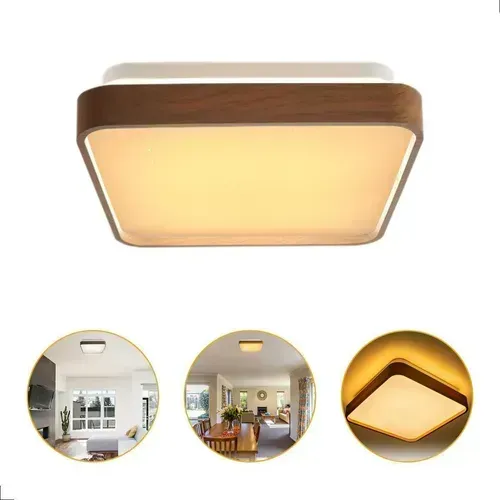 Luminaria Sobrepor Timber 12W Amadeirado 