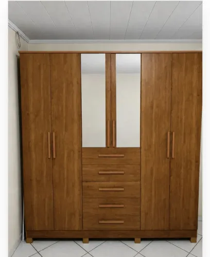Guarda roupa casal 6 portas 5 gavetas 