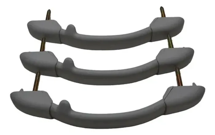 Kit 3 Puxador Apoio Alça Teto Pqp Interno C3 2009 Original Cinza