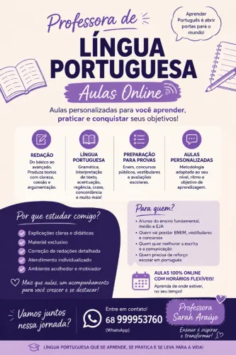 Aulas de Língua Portuguesa