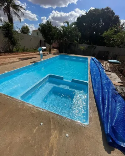 Piscina de fibra grande de 9 mts completa aquecida