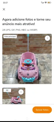 Carro de passeio com pedal