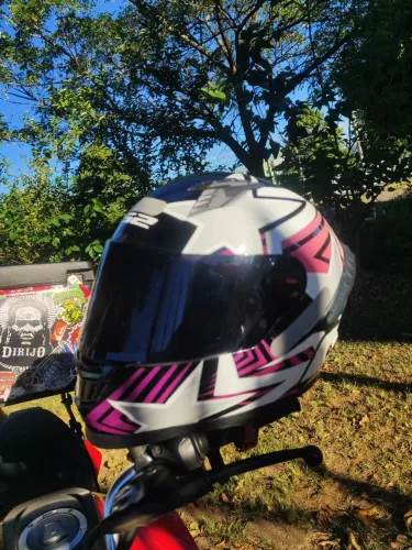 Capacete LS2 estelar tm 60 estado de novo