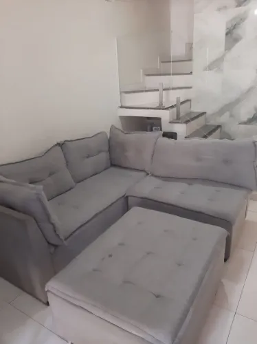 Sofá modular 5 lugares + Puff Gigante