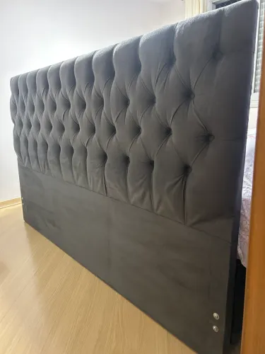 Cabeceira Cinza para Cama King Size 