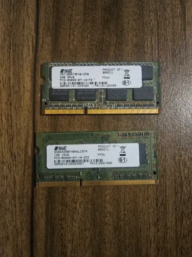 Kit Memória RAM Notebook DDR3 3GB (2GB + 1GB) PC3-8500S - Vendo e envio pela OLX Pay