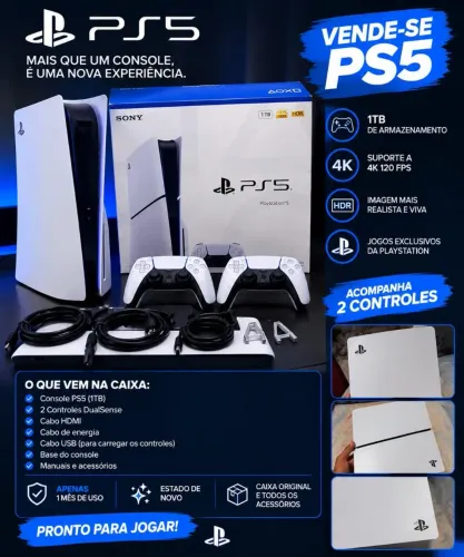 PS5 - 1 mês de uso