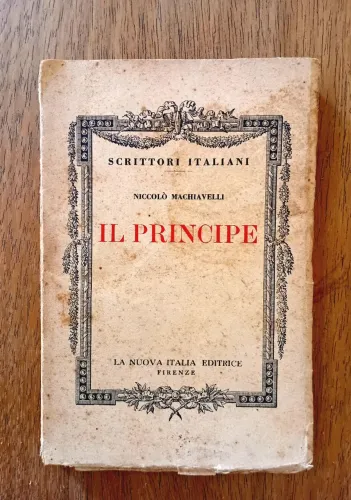 Livro O Príncipe de Maquiavel - edição italiana de 1950