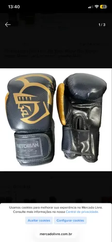 Luva de boxe pretorian black line 14oz