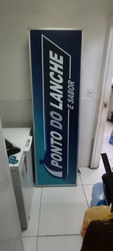 Placa para lanchonete em acm tamanho 2,00mts largura 0,60 altura 