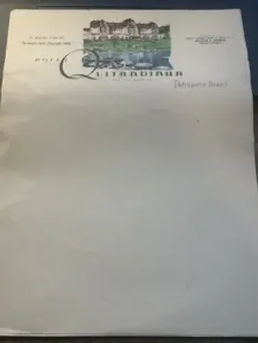  folha de papel de carta do Hotel Quitandinha