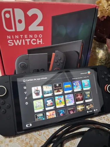 Nintendo switch 2 novo na caixa com NF + jogos
