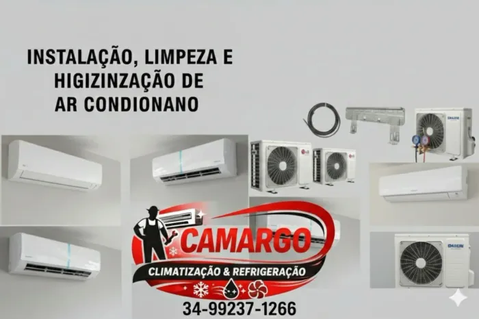 INSTALAÇÃO DE AR CONDICIONADO, LIMPEZA E HIGIENIZAÇÃO 