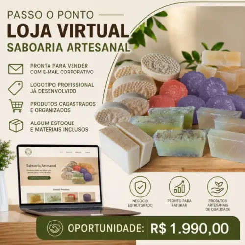 PASSO O PONTO - Negócio de Saboaria Artesanal Estruturado e Pronto para Operar