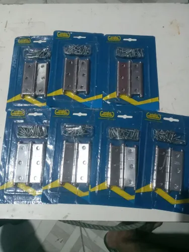 7 cartelas de dobradiças