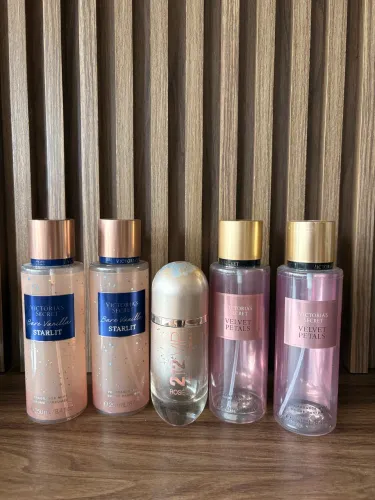 5 frascos de perfume vazio