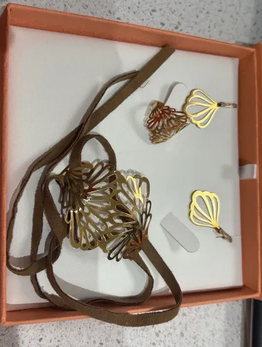 conjunto vivara pavão dourado ouro 18k perfeito!!