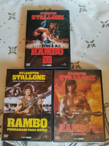 DVDs Rambo Programado para matar, Rambo 2 A Missão e Rambo 3