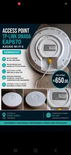 ACCESS POINT TP- LINK OMADA - SEMINOVO 