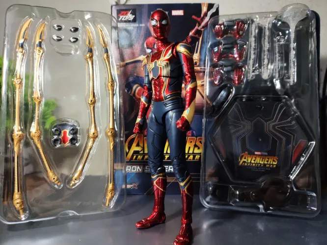 Homem-Aranha Iron Spider ZD Toys Infinity War - 1/10 Completo C/ Caixa