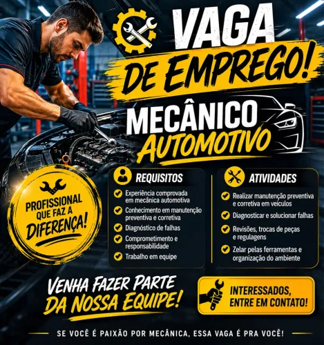 Vaga pra mecânico automotivo
