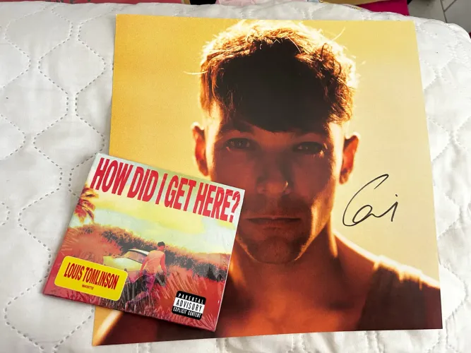 louis tomlinson how did i get here? cd com poster autografado!