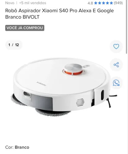 Robô aspirador Xiaomi S40 Pro