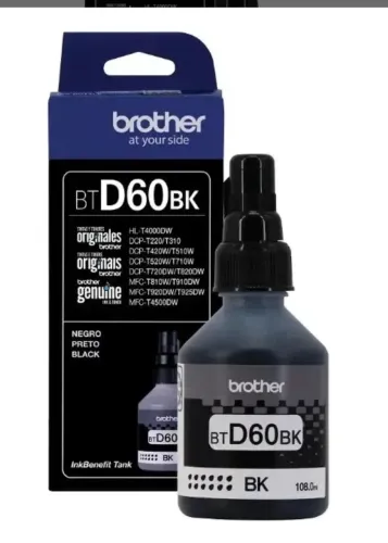 Refil De Tinta Brother Bt D60 Bk Preto