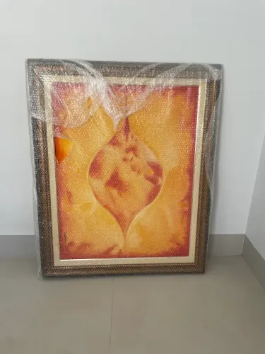 Quadro pintado a mão Com moldura