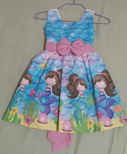Vestido infantil Sereia