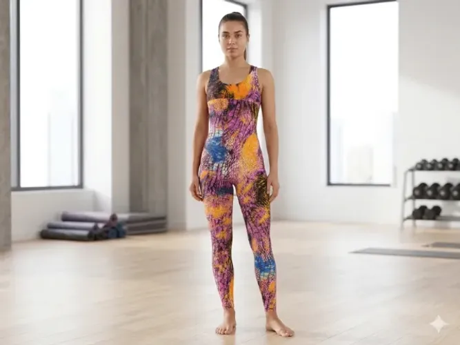 Macacão Fit Kaisan Nova Sem Uso Colorido