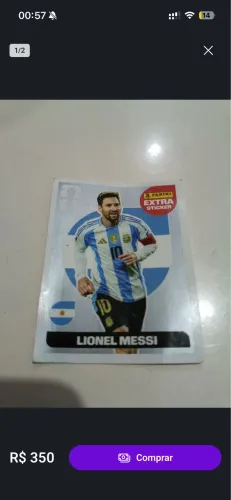 Figurinha Messi Legend Prata