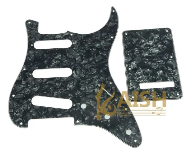 Kit Escudo Stratocaster padrão Fender Black perolado
