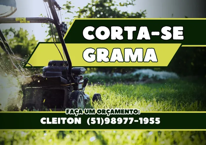 Corto grama fazo limpeza 